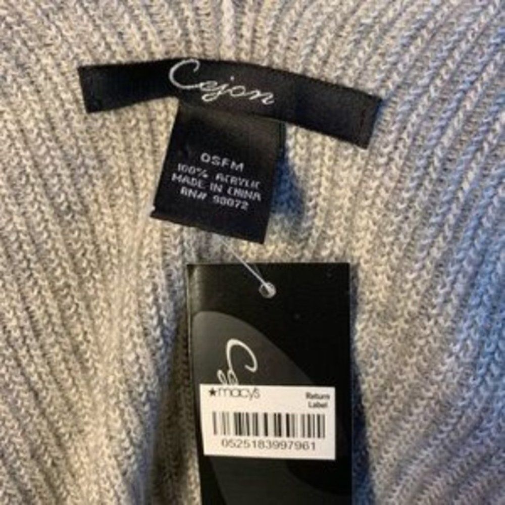 🆕 Cejon Ribbed Fringe Wrap w/Pockets OSFM - Picture 3 of 6